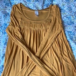 Free People Mustard Top